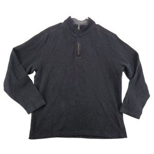 OLD NAVY Sweater Men's Long Sleeve 1/4 Zip Knit Pullover Black Large